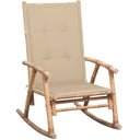 vidaXL Tabouret de jardin avec coussins en bambou