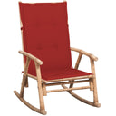 vidaXL Tabouret de jardin avec coussins en bambou