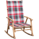 vidaXL Tabouret de jardin avec coussins en bambou