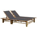 vidaXL Lit 2 personnes avec coussins en bambou