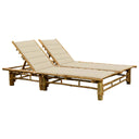 vidaXL Lit 2 personnes avec coussins en bambou