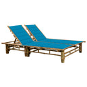 vidaXL Lit 2 personnes avec coussins en bambou