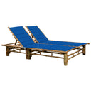 vidaXL Lit 2 personnes avec coussins en bambou