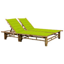 vidaXL Lit 2 personnes avec coussins en bambou