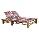 vidaXL Lit 2 personnes avec coussins en bambou