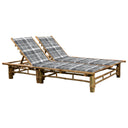 vidaXL Lit 2 personnes avec coussins en bambou