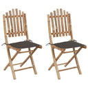 vidaXL Jardinière 2 pièces avec tapis en bambou