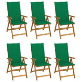 vidaXL Garden Chairs 2 pcs adjustable with cushions solid acacia wood