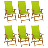vidaXL Garden Chairs 2 pcs adjustable with cushions solid acacia wood
