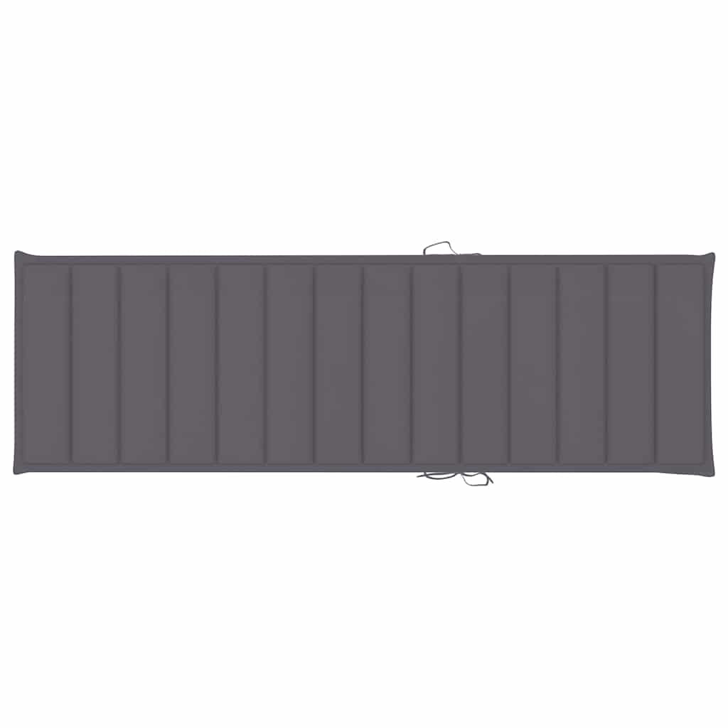 vidaXL Sun Lounger with Cushion Solid Acacia Wood