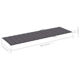 vidaXL Sun Lounger with Cushion Solid Acacia Wood