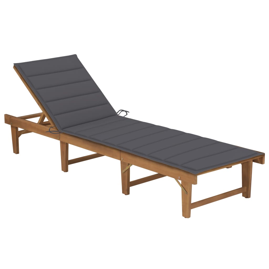 vidaXL Tapis d'encre léger avec coussins en acacia massif