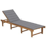 vidaXL Tapis d'encre léger avec coussins en acacia massif