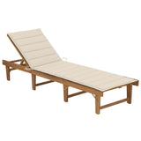 vidaXL Tapis d'encre léger avec coussins en acacia massif