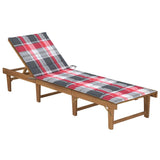 vidaXL Tapis d'encre léger avec coussins en acacia massif