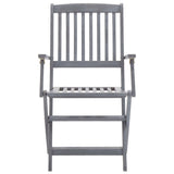 vidaXL Tuinstoelen 2 st inklapbaar met kussens massief acaciahout