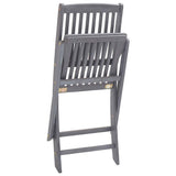 vidaXL Tuinstoelen 2 st inklapbaar met kussens massief acaciahout