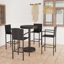 vidaXL 3-delige Tuinbarset poly rattan bruin