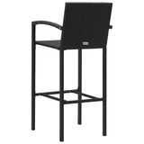vidaXL 3-delige Tuinbarset poly rattan bruin