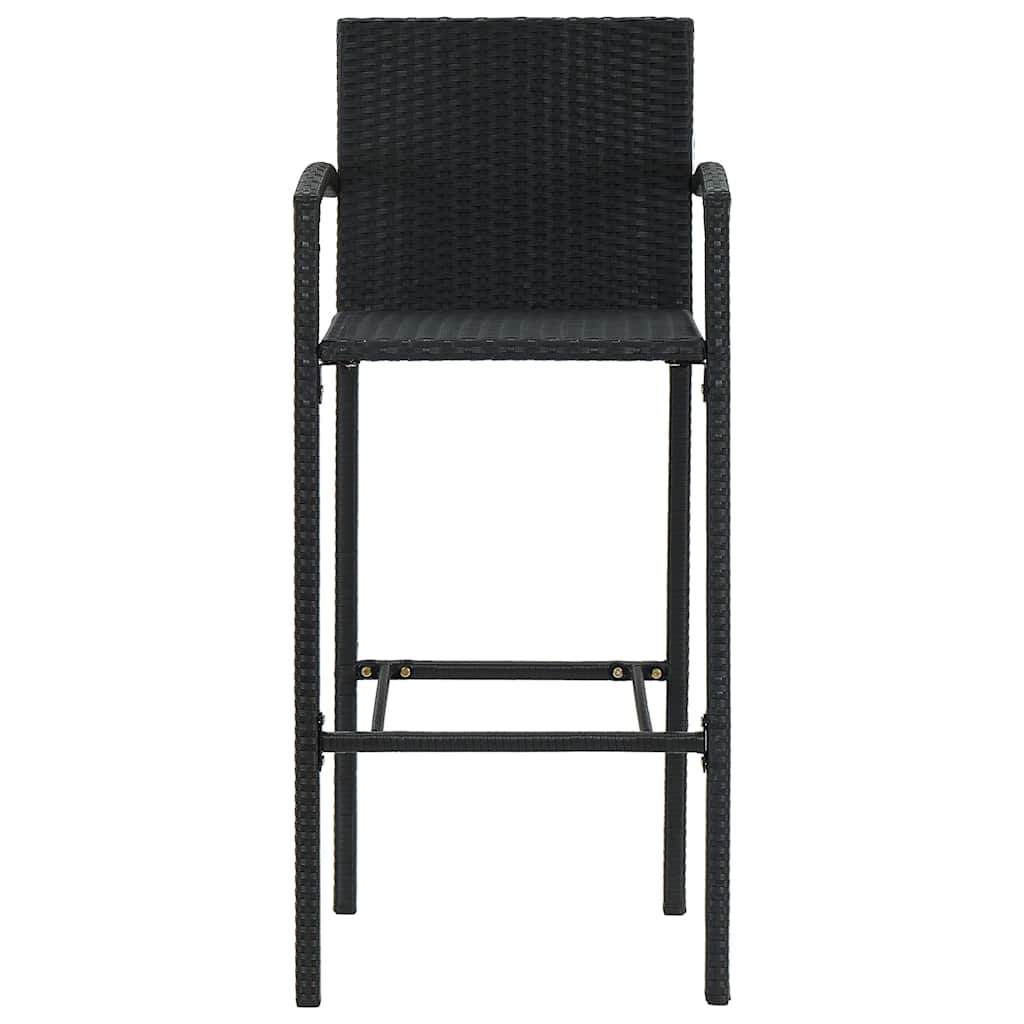 vidaXL 3-delige Tuinbarset poly rattan bruin