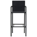 vidaXL 3-delige Tuinbarset poly rattan bruin