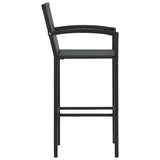 vidaXL 3-delige Tuinbarset poly rattan bruin