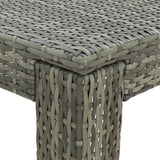 vidaXL 3-delige Tuinbarset met kussens poly rattan zwart