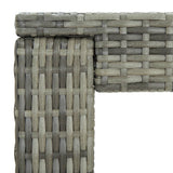vidaXL 3-delige Tuinbarset met kussens poly rattan zwart