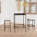 vidaXL 3-Piece Garden Bar Set with Cushions Poly Rattan Brown
