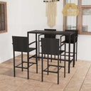 vidaXL 3-delige Tuinbarset poly rattan bruin