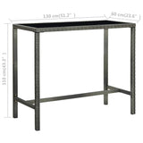 vidaXL 3-delige Tuinbarset poly rattan bruin