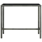 vidaXL 3-delige Tuinbarset poly rattan bruin