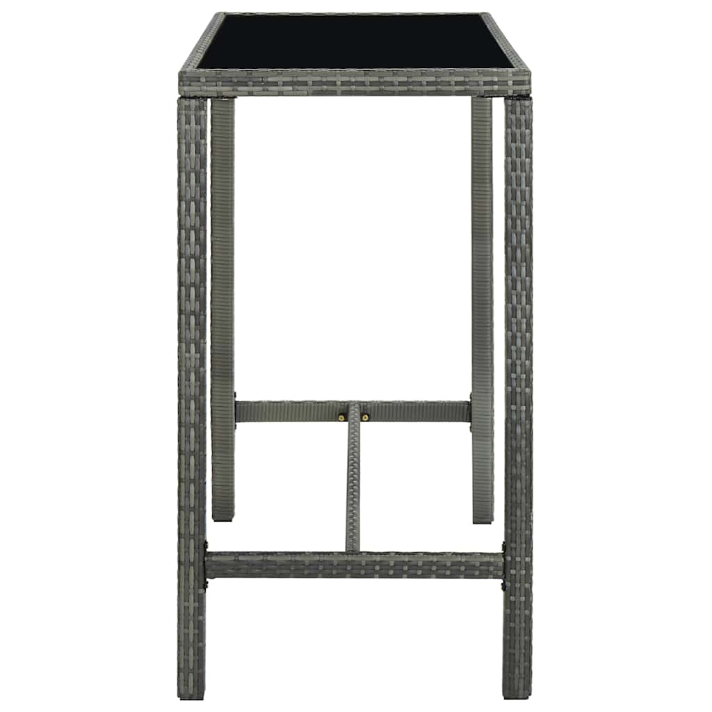 vidaXL 3-delige Tuinbarset poly rattan bruin