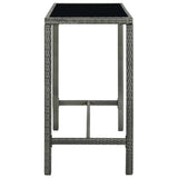 vidaXL 3-delige Tuinbarset poly rattan bruin