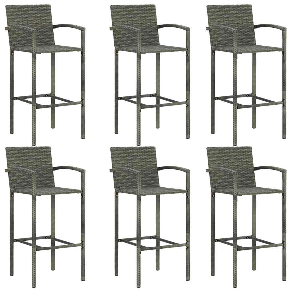 vidaXL 3-delige Tuinbarset poly rattan bruin