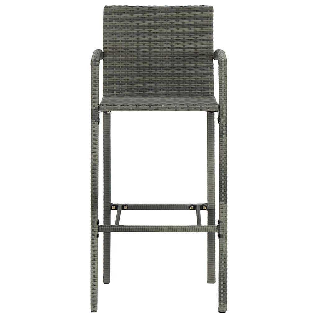 vidaXL 3-delige Tuinbarset poly rattan bruin