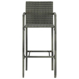 vidaXL 3-delige Tuinbarset poly rattan bruin