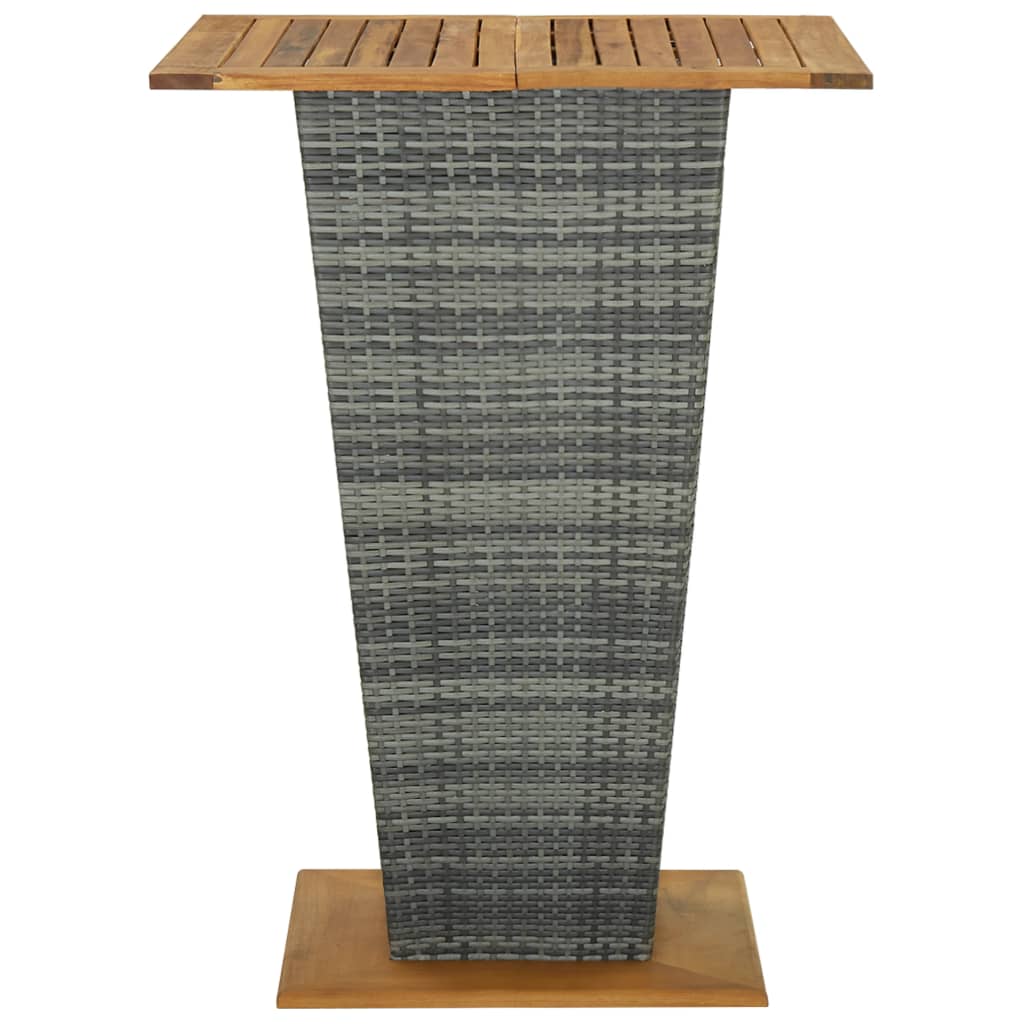 vidaXL 3-Piece Garden Bar Set with Cushions Poly Rattan Black
