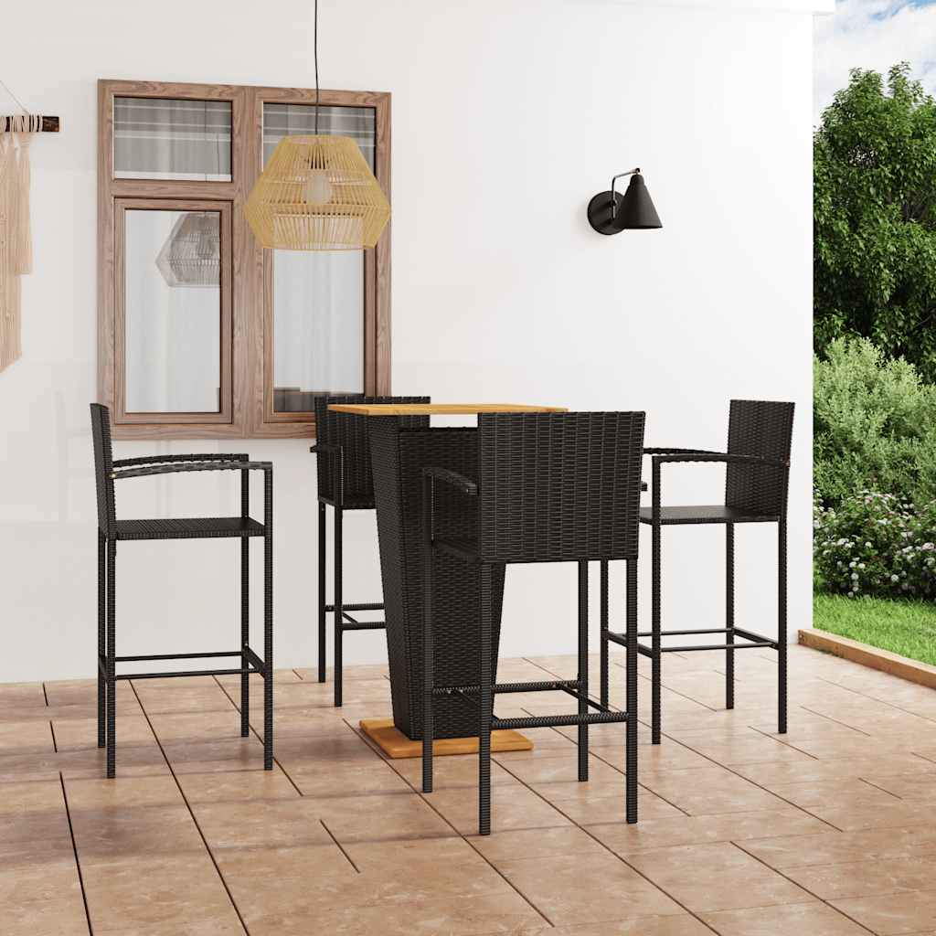 vidaXL 3-Piece Garden Bar Set Grey