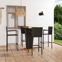 vidaXL 3-Piece Garden Bar Set Grey