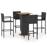 vidaXL 3-Piece Garden Bar Set Grey