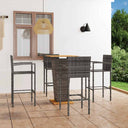 vidaXL 3-Piece Garden Bar Set Grey