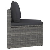 vidaXL 7-delige Loungeset met kussens poly rattan zwart