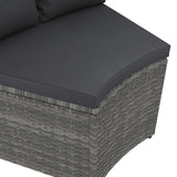 vidaXL 7-delige Loungeset met kussens poly rattan zwart