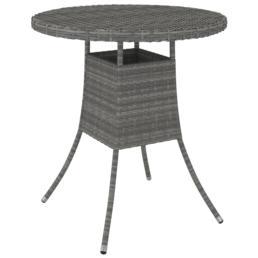 vidaXL 7-delige Loungeset met kussens poly rattan zwart