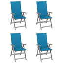 vidaXL Tuinstoelen 2 st verstelbaar met kussens massief acaciahout