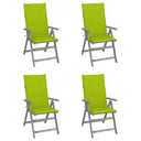 vidaXL Tuinstoelen 2 st verstelbaar met kussens massief acaciahout