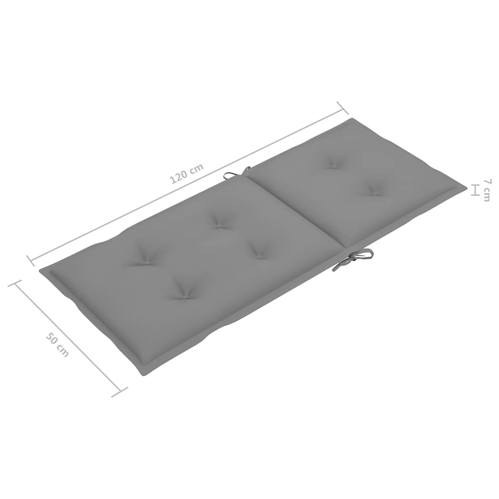 vidaXL Tuinstoelen 6 st verstelbaar met kussens massief acaciahout