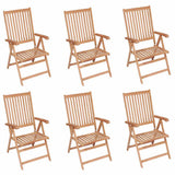 vidaXL Garden Chairs 4 pcs adjustable solid teak wood