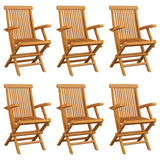 vidaXL Garden Chairs 4 pcs folding solid teakwood